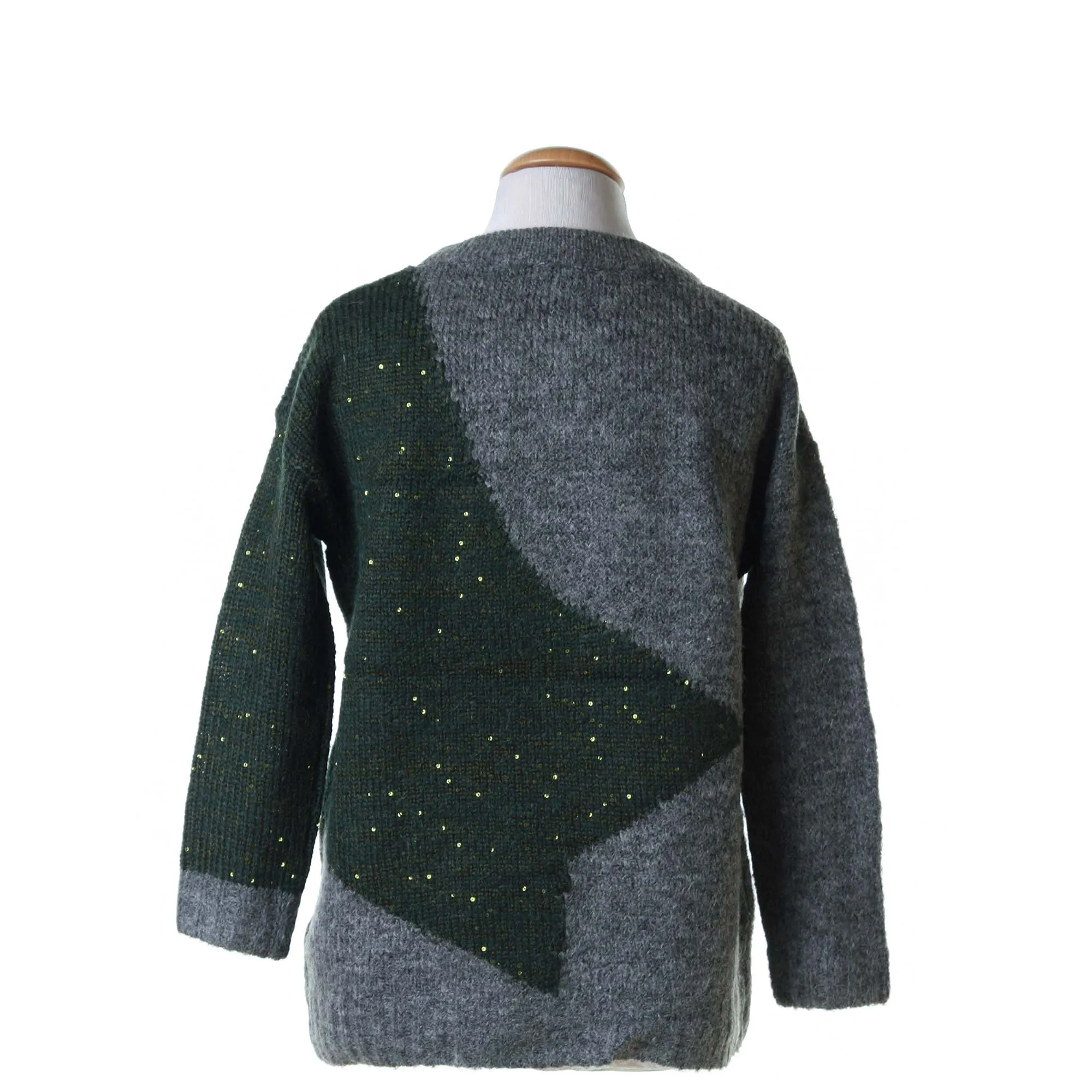 Maglia A Stella Grigia E Verde
