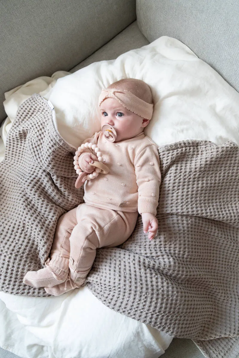 Maglia apertura dietro mini pom-pom - ROSA 461