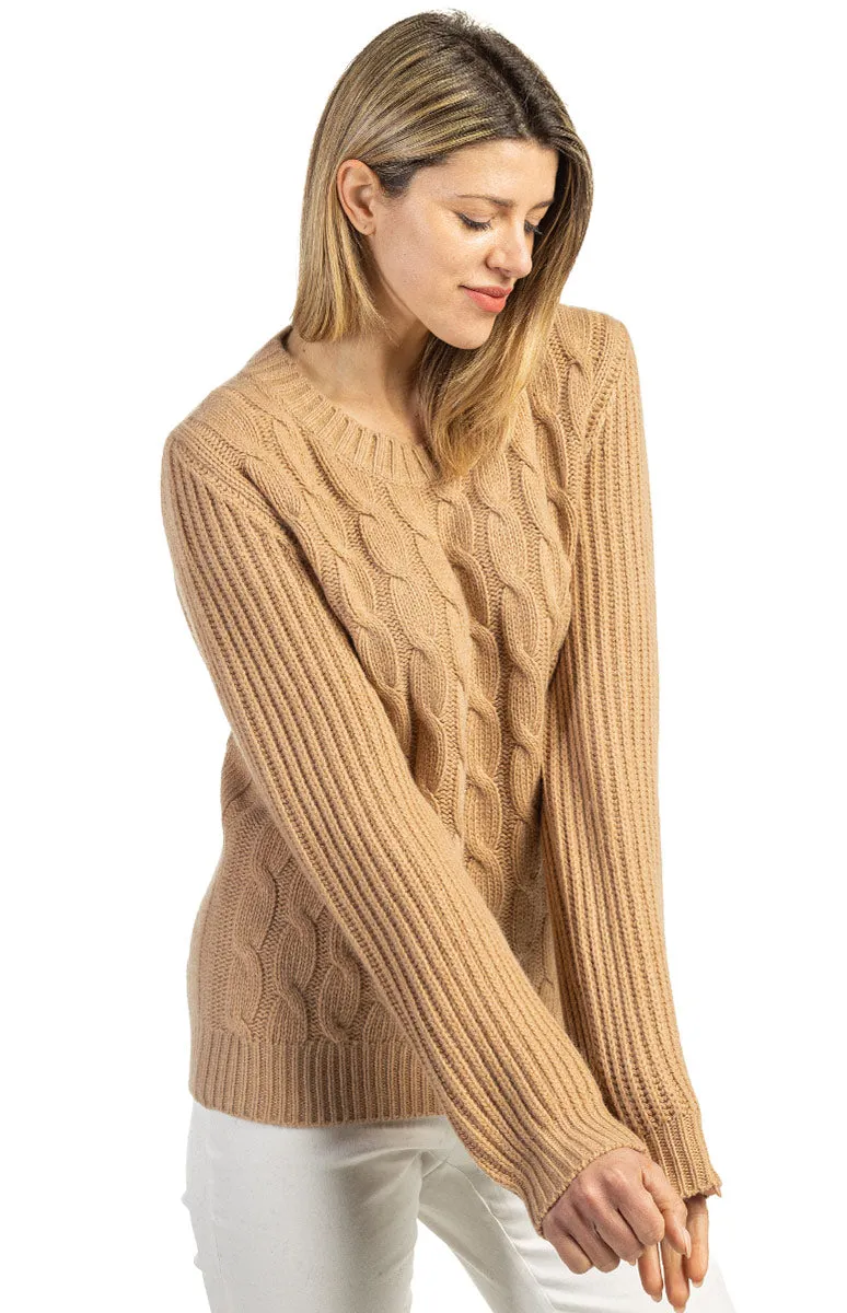Maglia con trecce 4 Fili