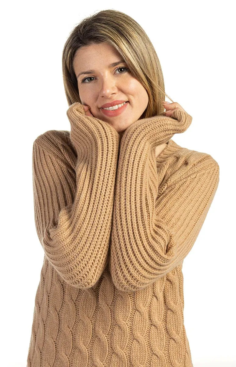 Maglia con trecce 4 Fili