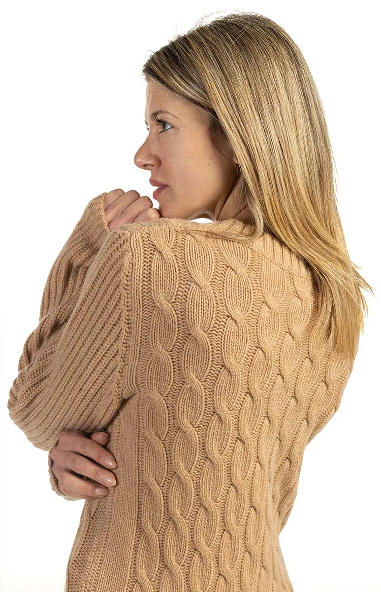 Maglia con trecce 4 Fili