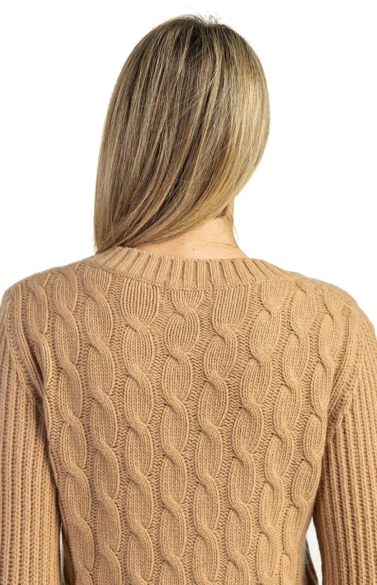 Maglia con trecce 4 Fili