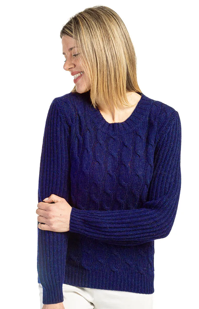 Maglia con trecce 4 Fili
