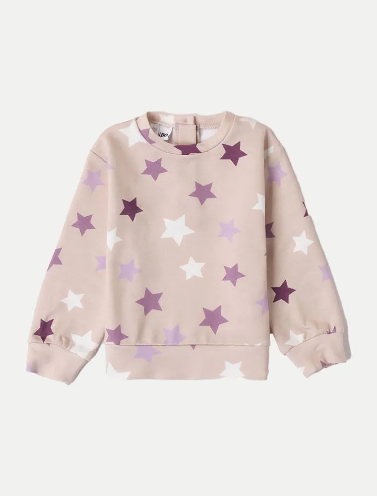Maglia In Felpa I Do - Beige Lilla