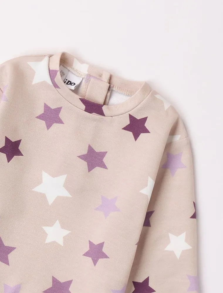 Maglia In Felpa I Do - Beige Lilla