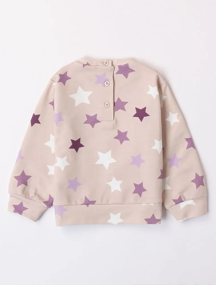 Maglia In Felpa I Do - Beige Lilla