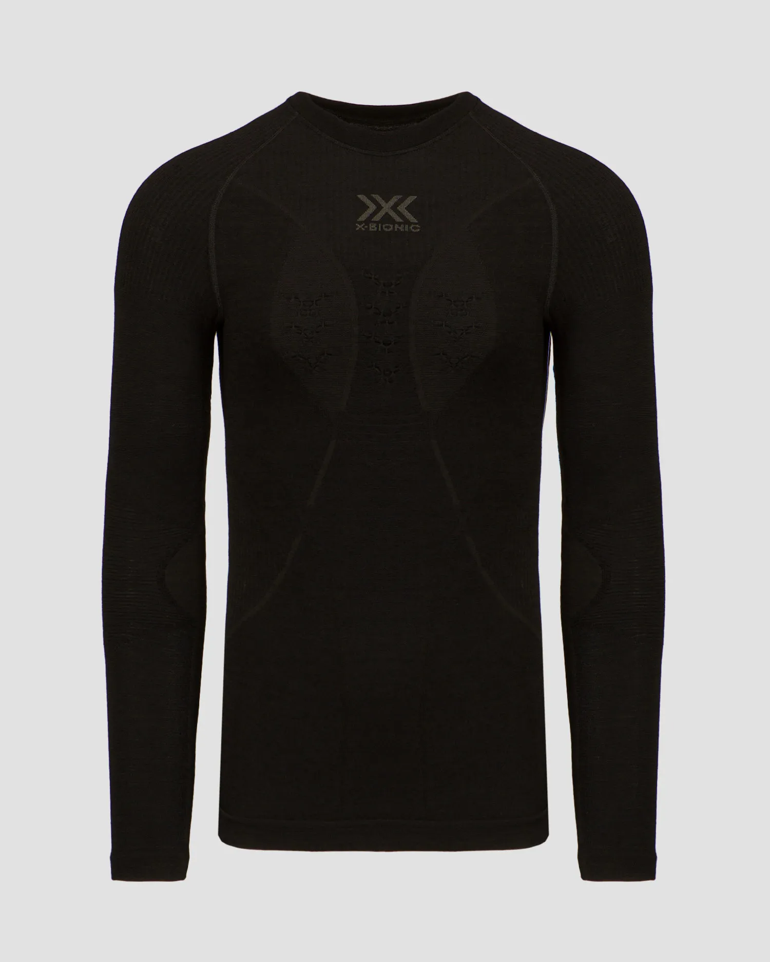 Maglietta a maniche lunghe termoattiva nera da uomo X-Bionic Merino clwt06w23m-b026