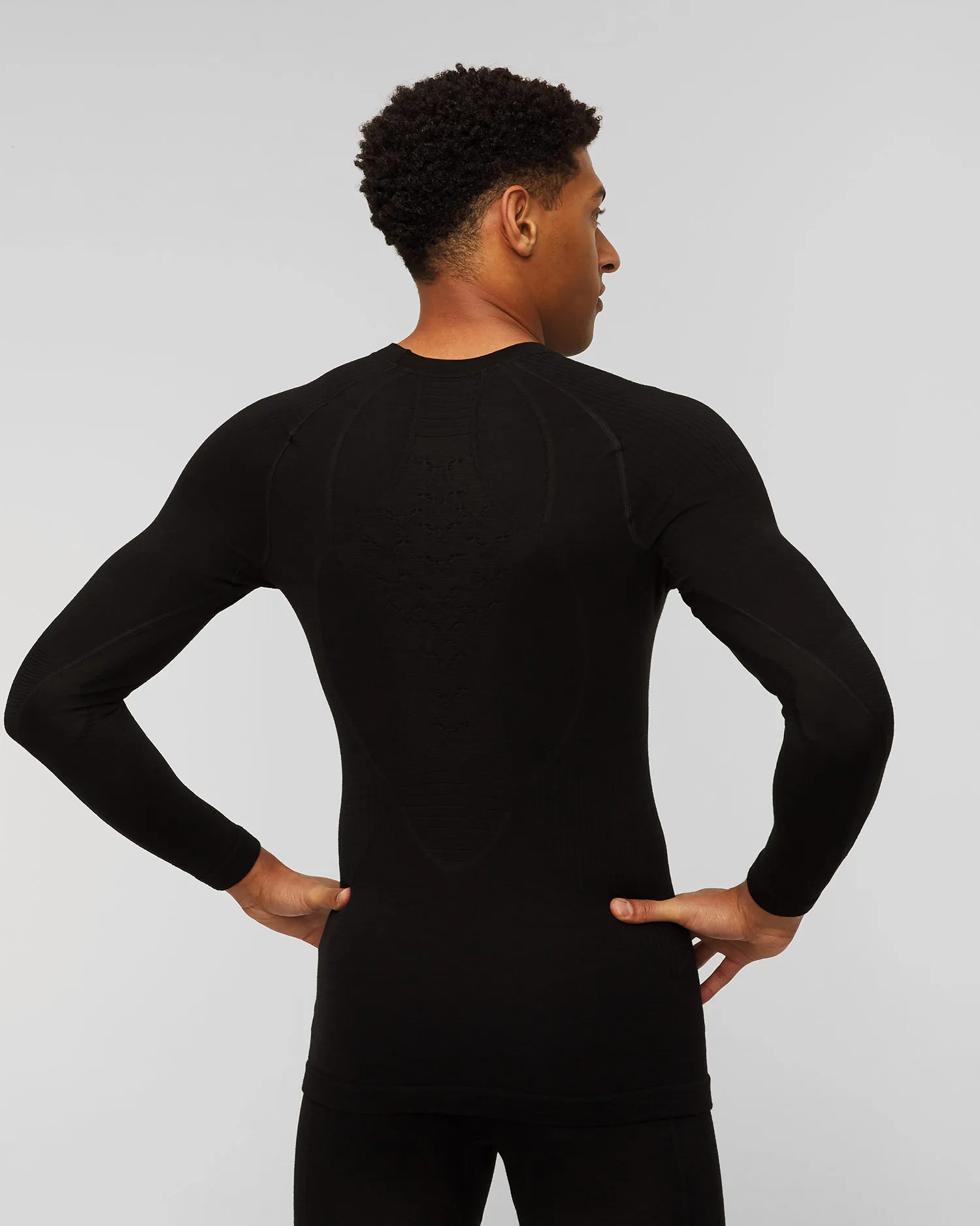 Maglietta a maniche lunghe termoattiva nera da uomo X-Bionic Merino clwt06w23m-b026