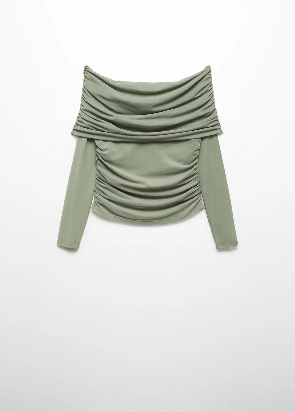 Maglietta tulle off-shoulder