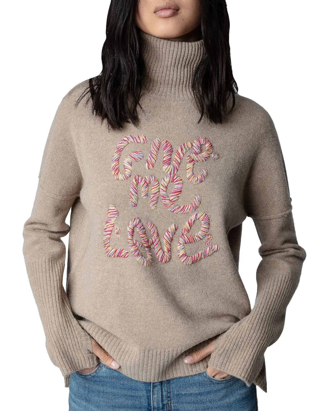 Maglione Alma Give Me Love beige