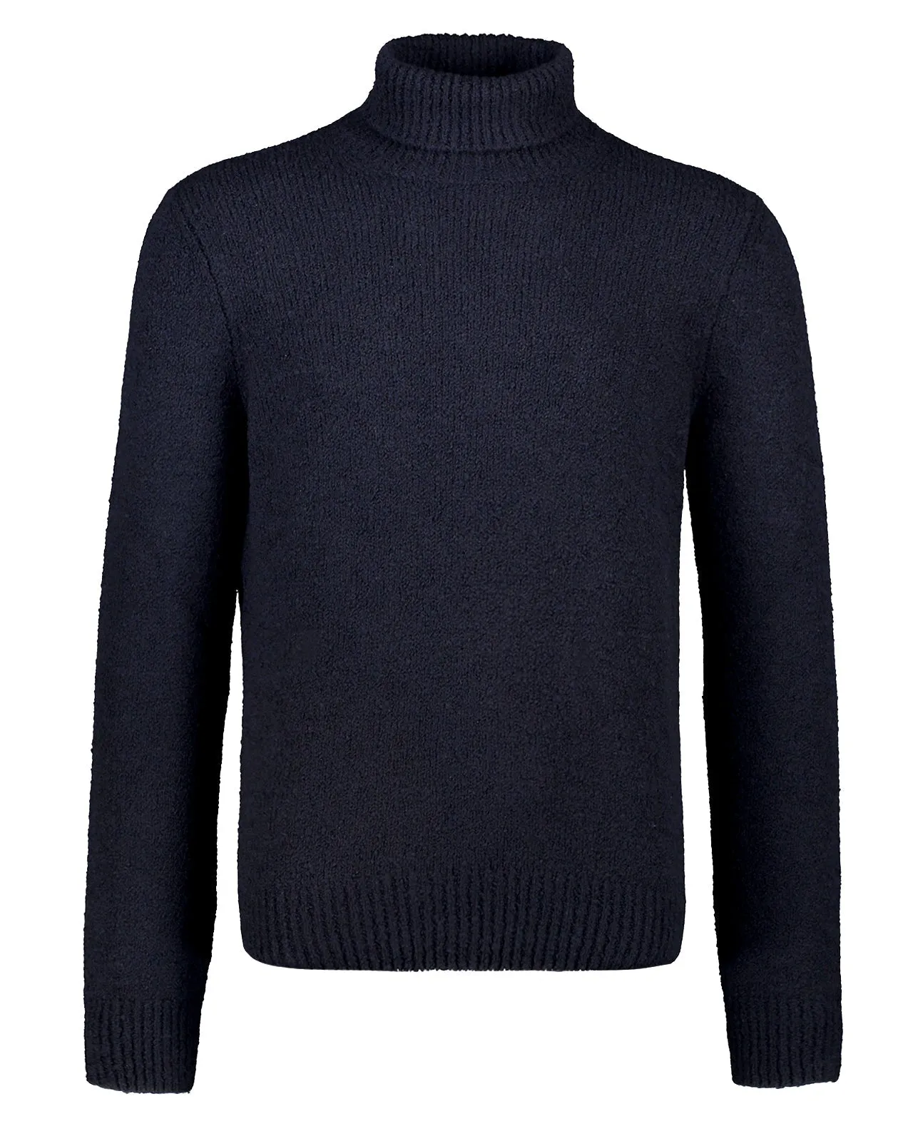 Maglione collo alto lana cashmere navy