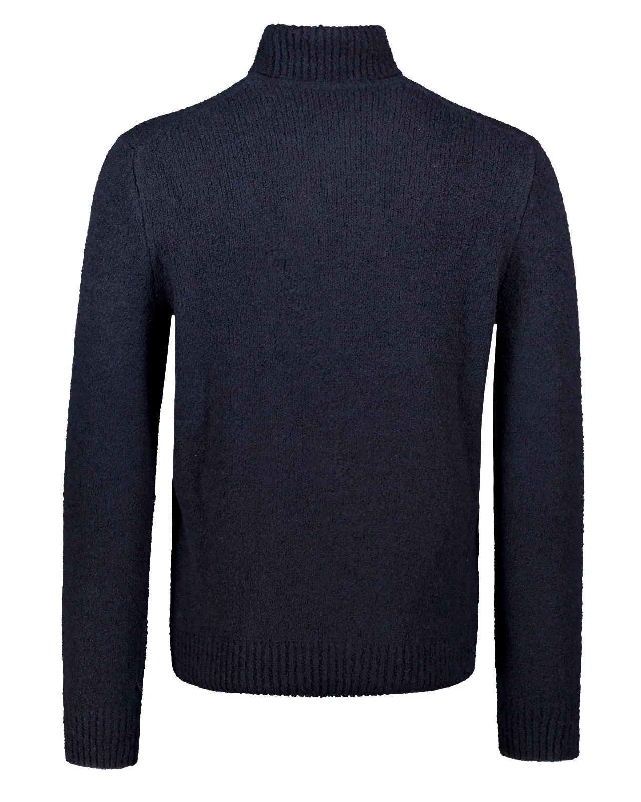 Maglione collo alto lana cashmere navy