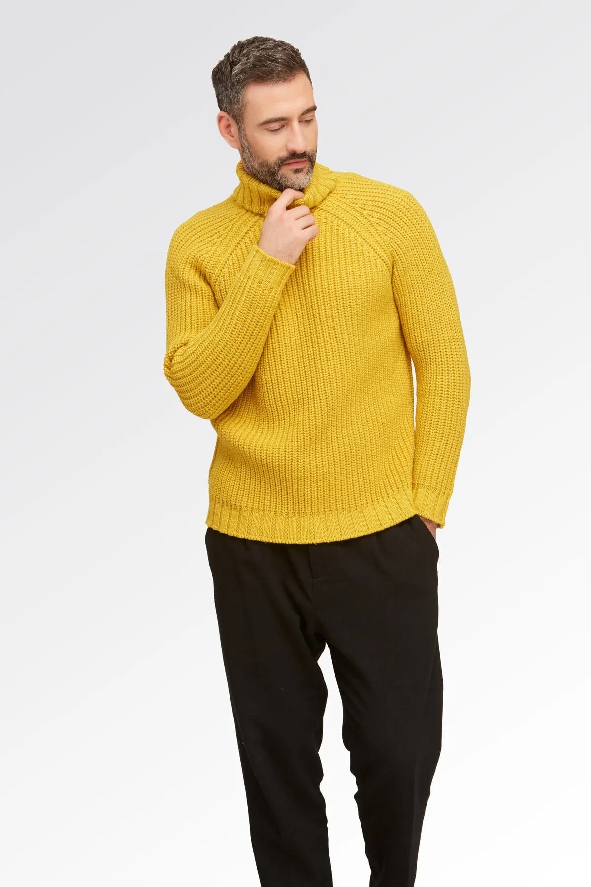 Maglione Dolcevita a Collo Alto - Uomo, Autunno/Inverno - 100% Lana Merino | Brunella Gori