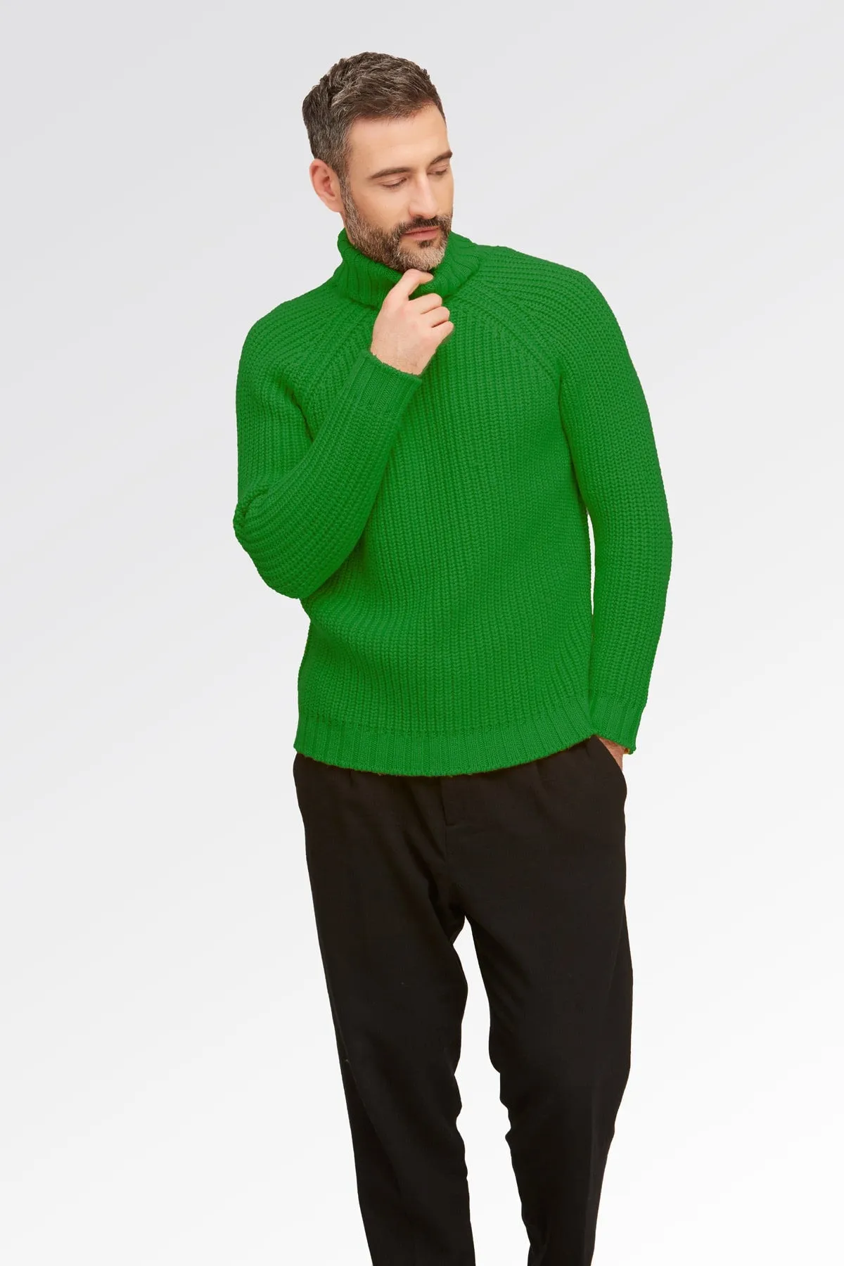 Maglione Dolcevita a Collo Alto - Uomo, Autunno/Inverno - 100% Lana Merino | Brunella Gori
