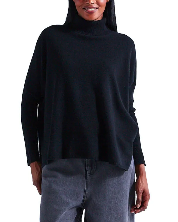 Maglione dolcevita cashmere nero