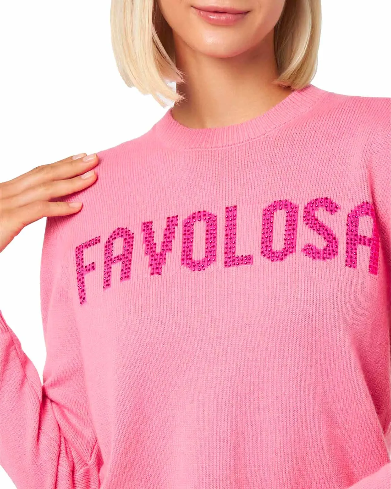 Maglione Favolosa cashmere rosa