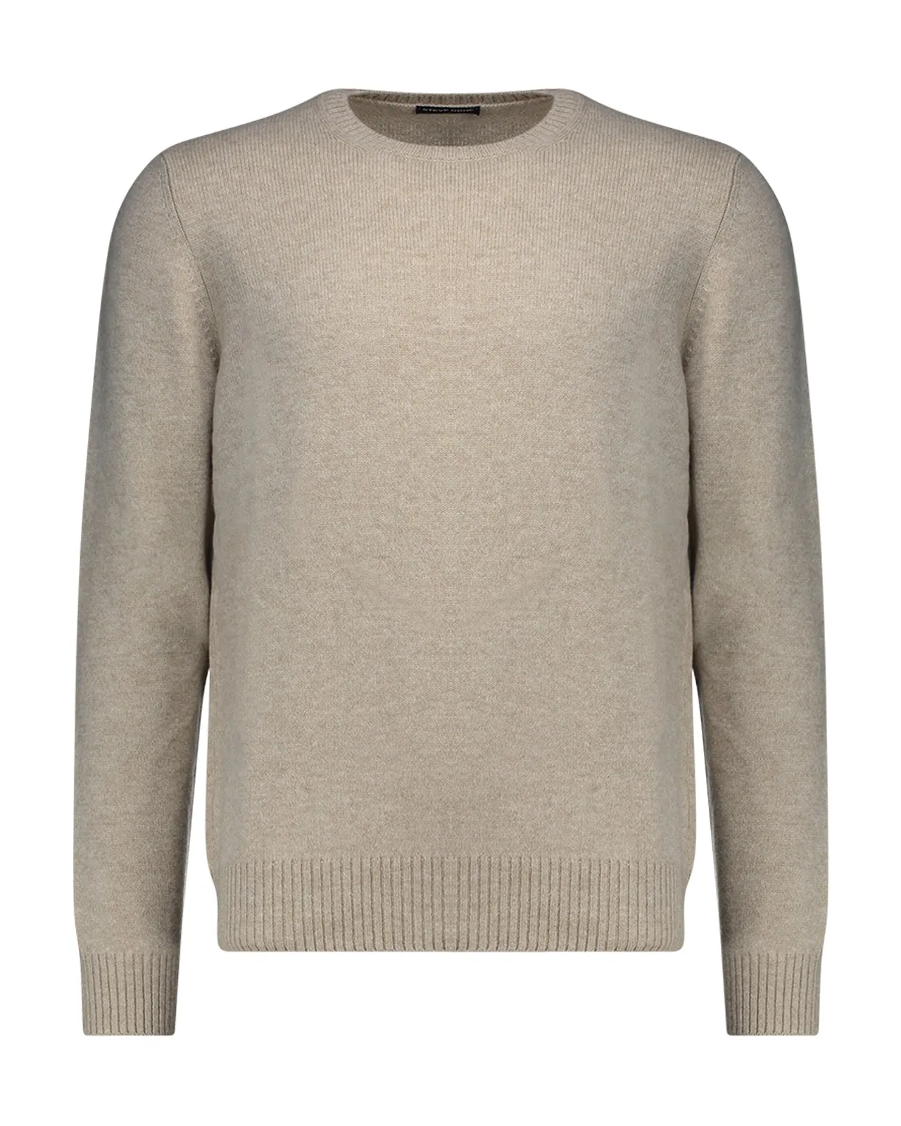 Maglione girocollo camoscio beige