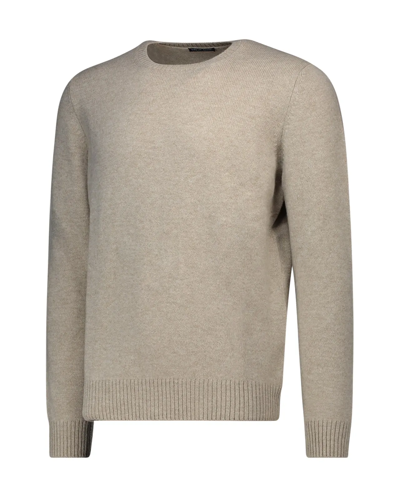 Maglione girocollo camoscio beige