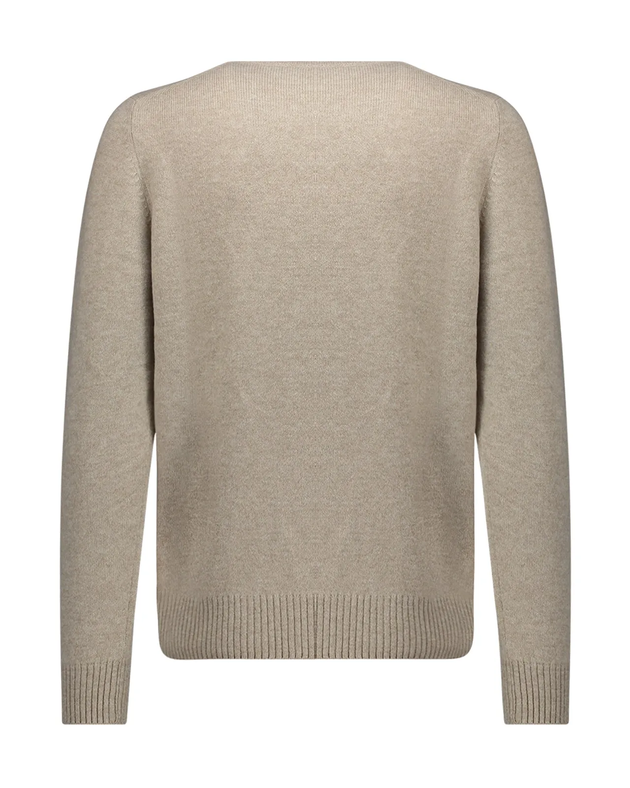 Maglione girocollo camoscio beige