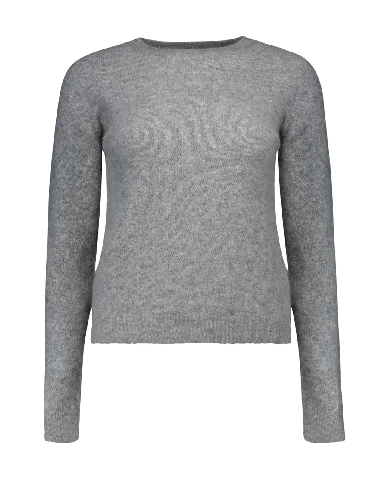 Maglione girocollo cashmere grigio