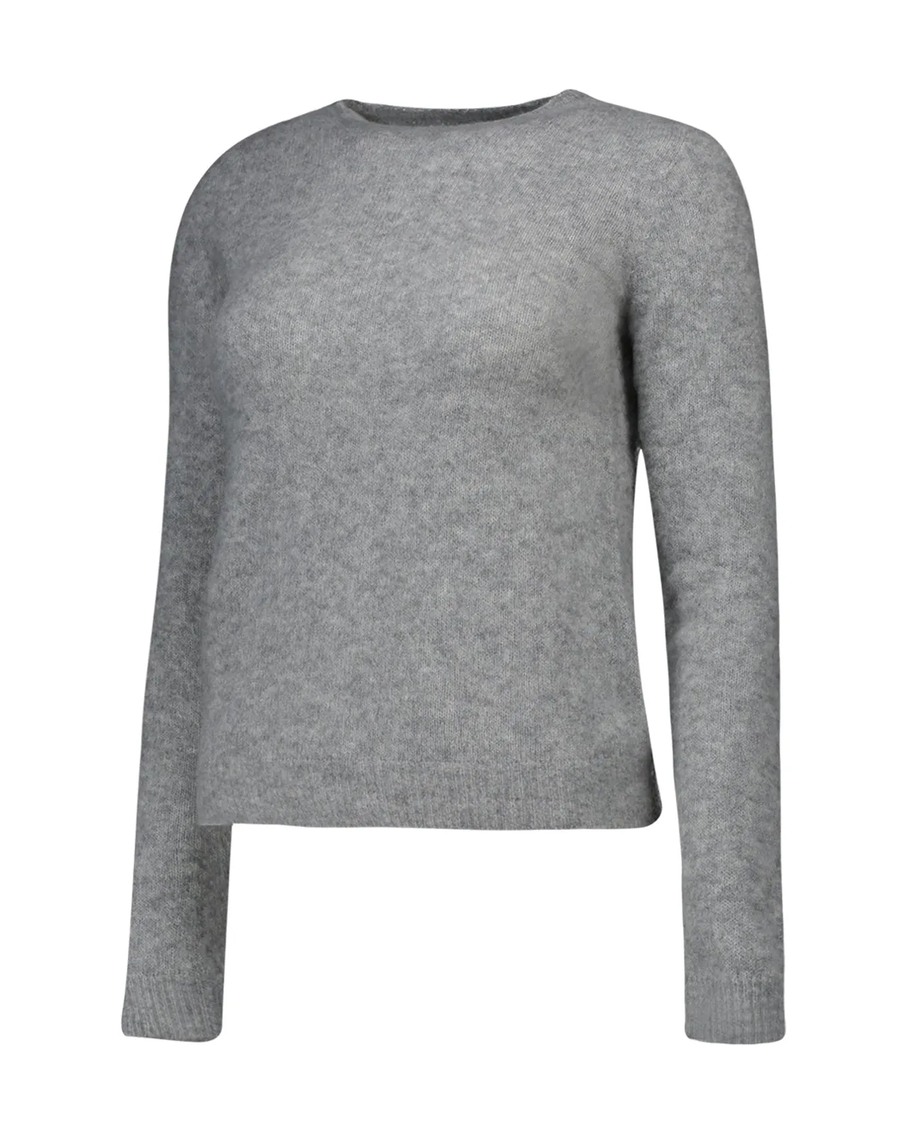 Maglione girocollo cashmere grigio