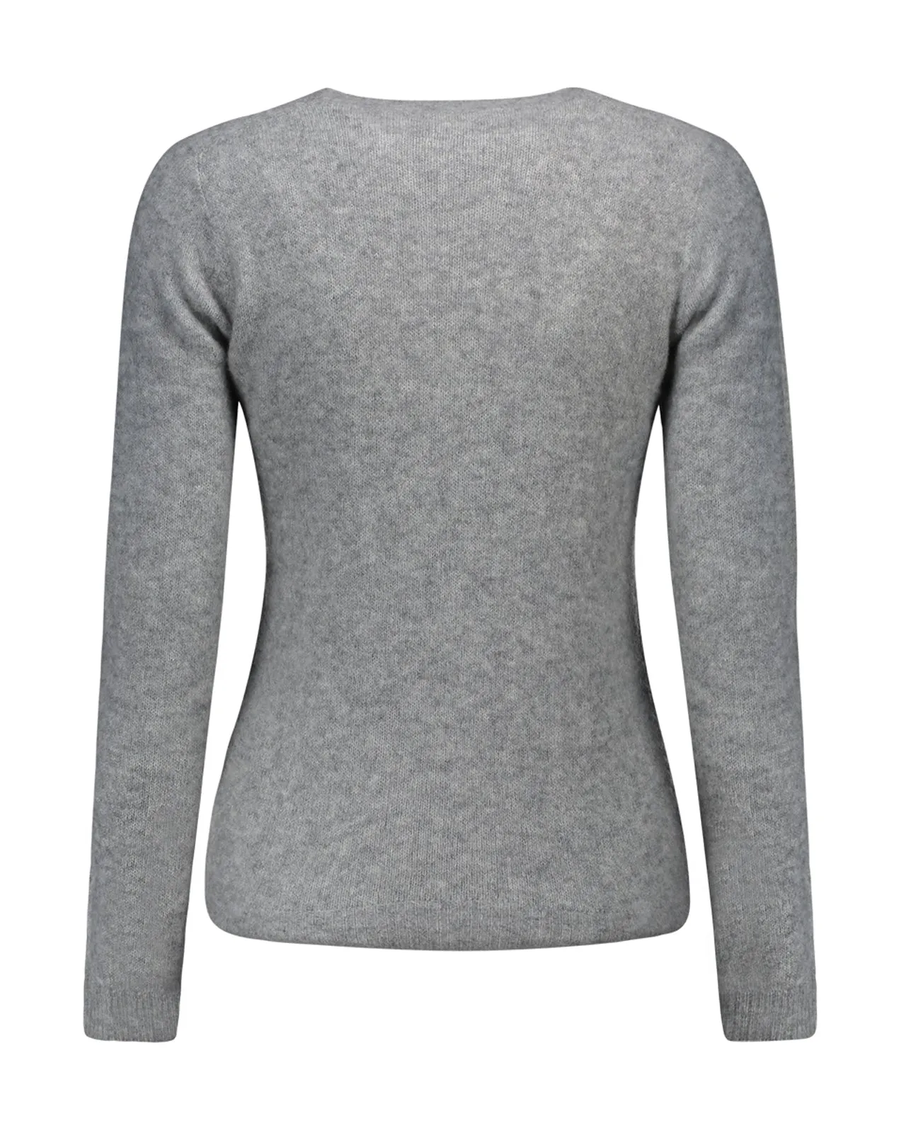Maglione girocollo cashmere grigio