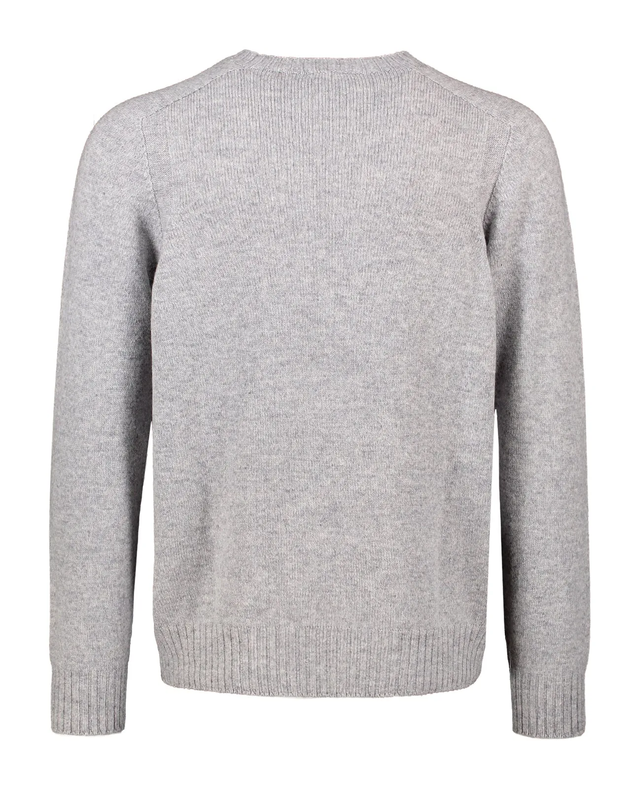 Maglione girocollo lana grigio