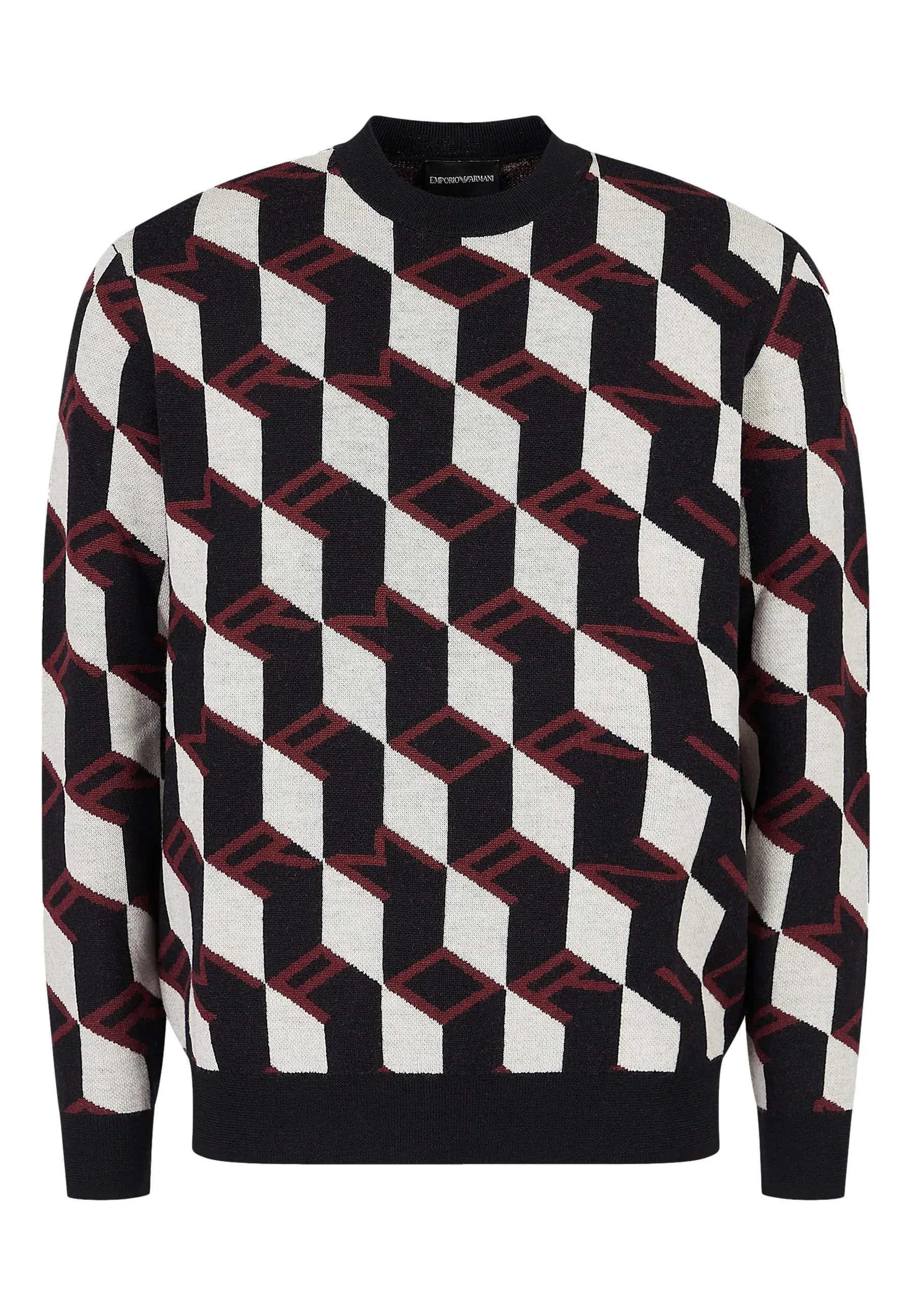 Maglione in pura lana vergine con pattern jacquard