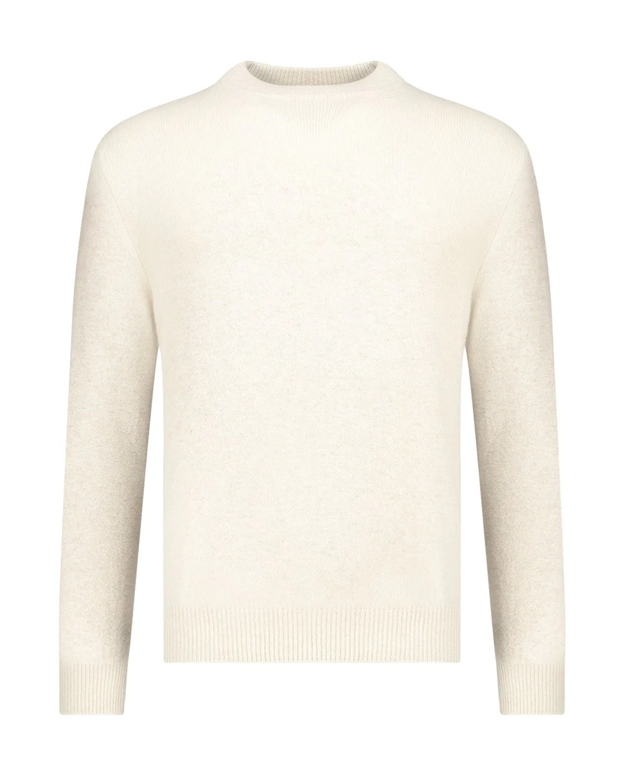 Maglione rasato cashmere beige