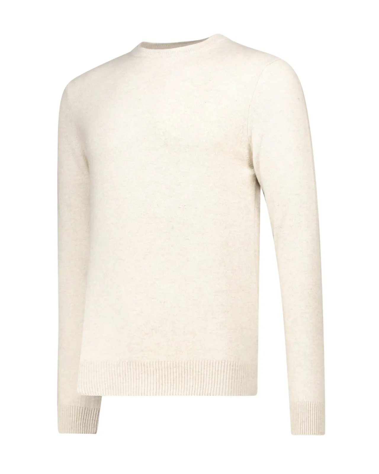 Maglione rasato cashmere beige