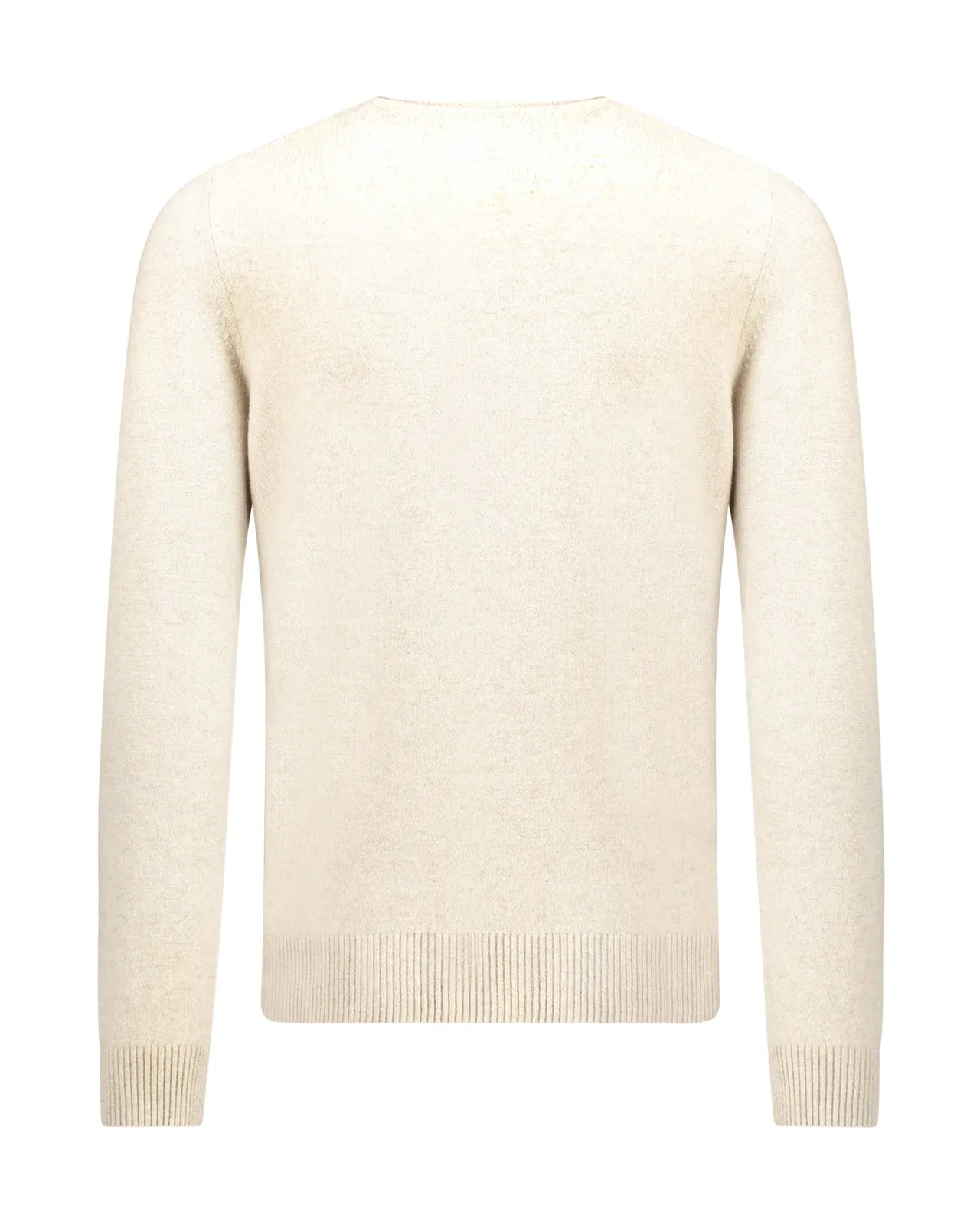 Maglione rasato cashmere beige