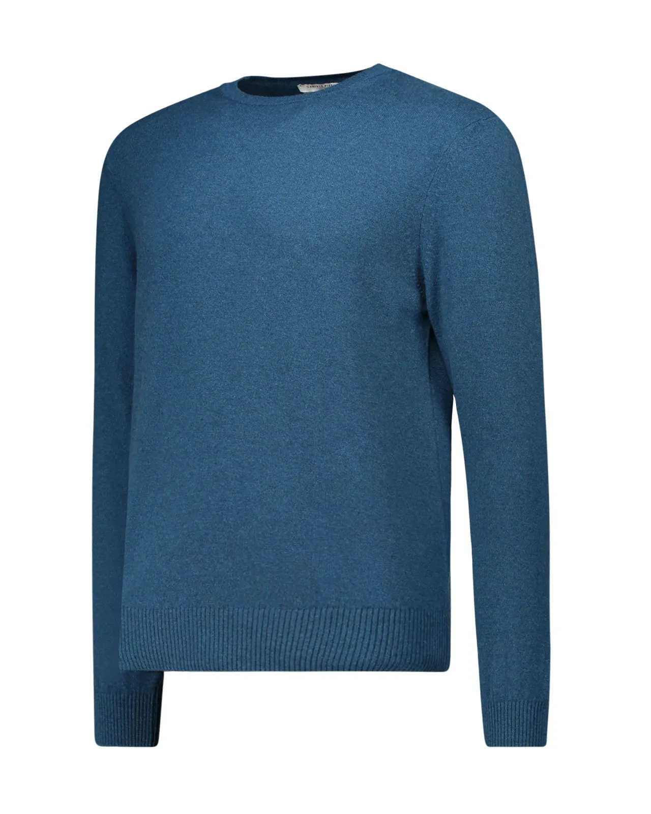 Maglione rasato cashmere pavone