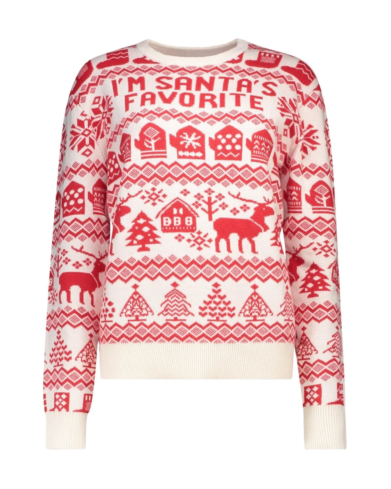 Maglione Santa's Favorite rosso