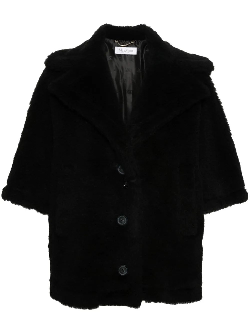 Mantella corta aleggio in nero - donna
