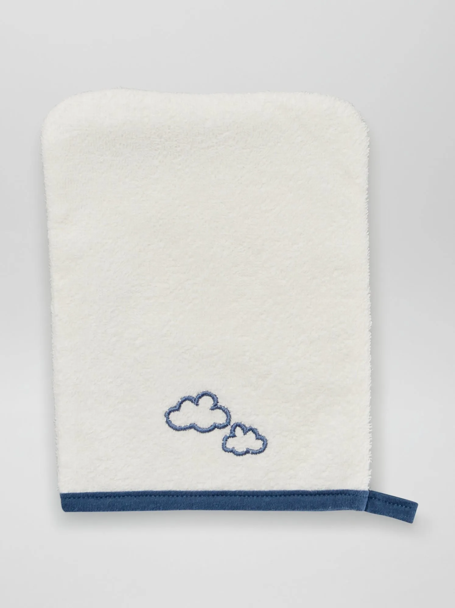Mantella da bagno + guanto da bagno - 2 pezzi - BLU