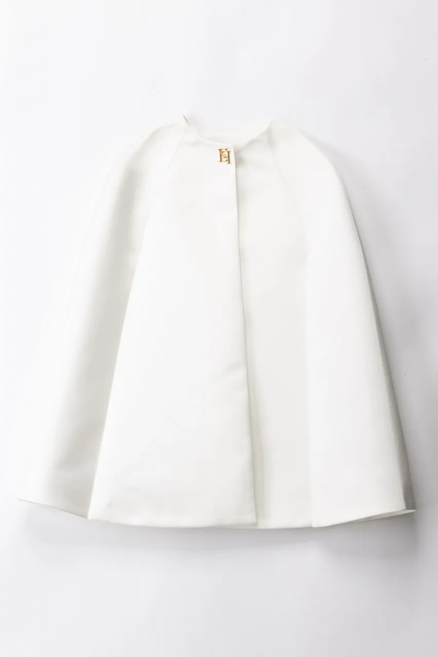 Mantella elegante con logo LIGHT CREAM