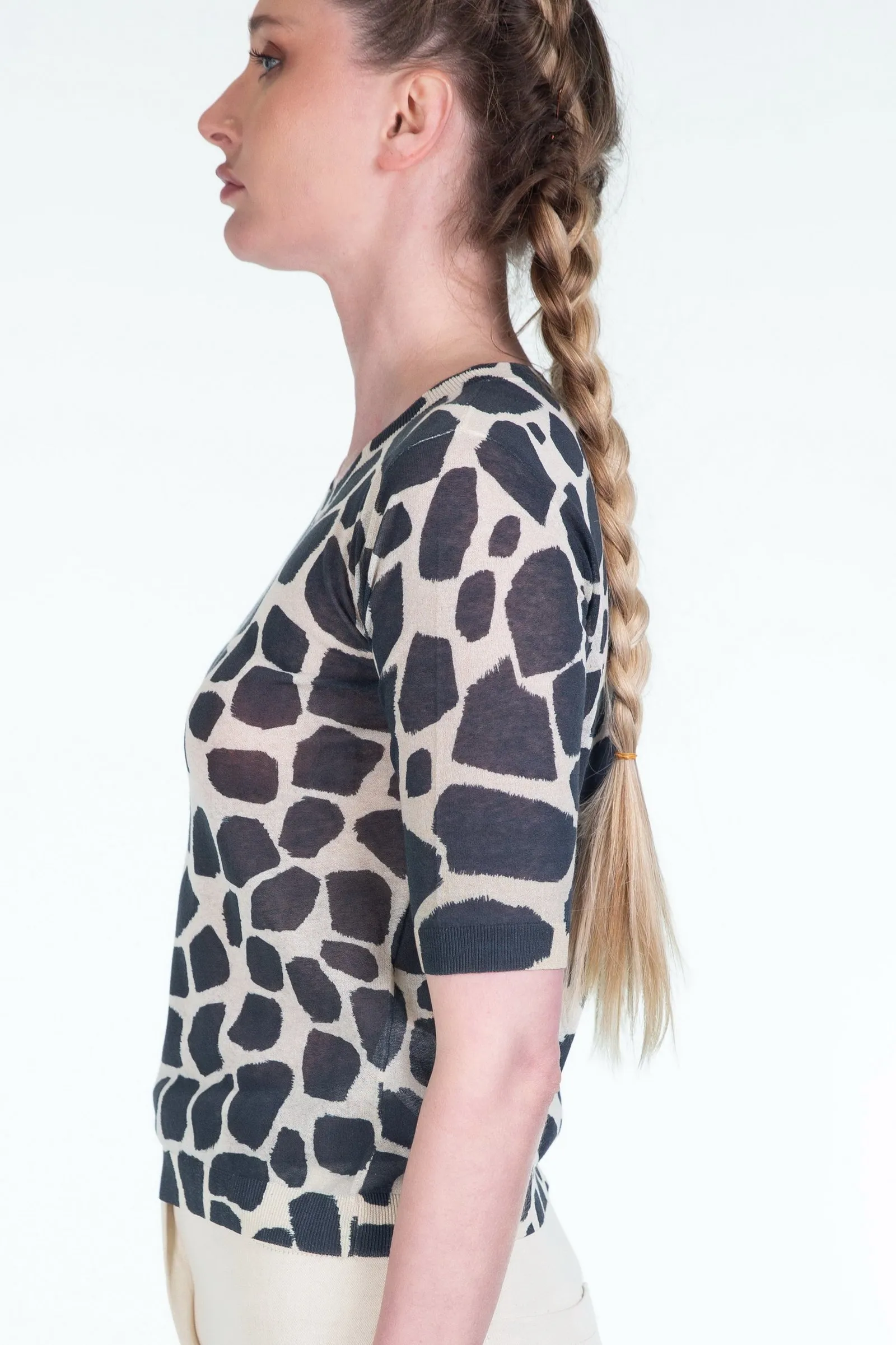 MAX MARA STUDIO maglia in organza animalier TINA