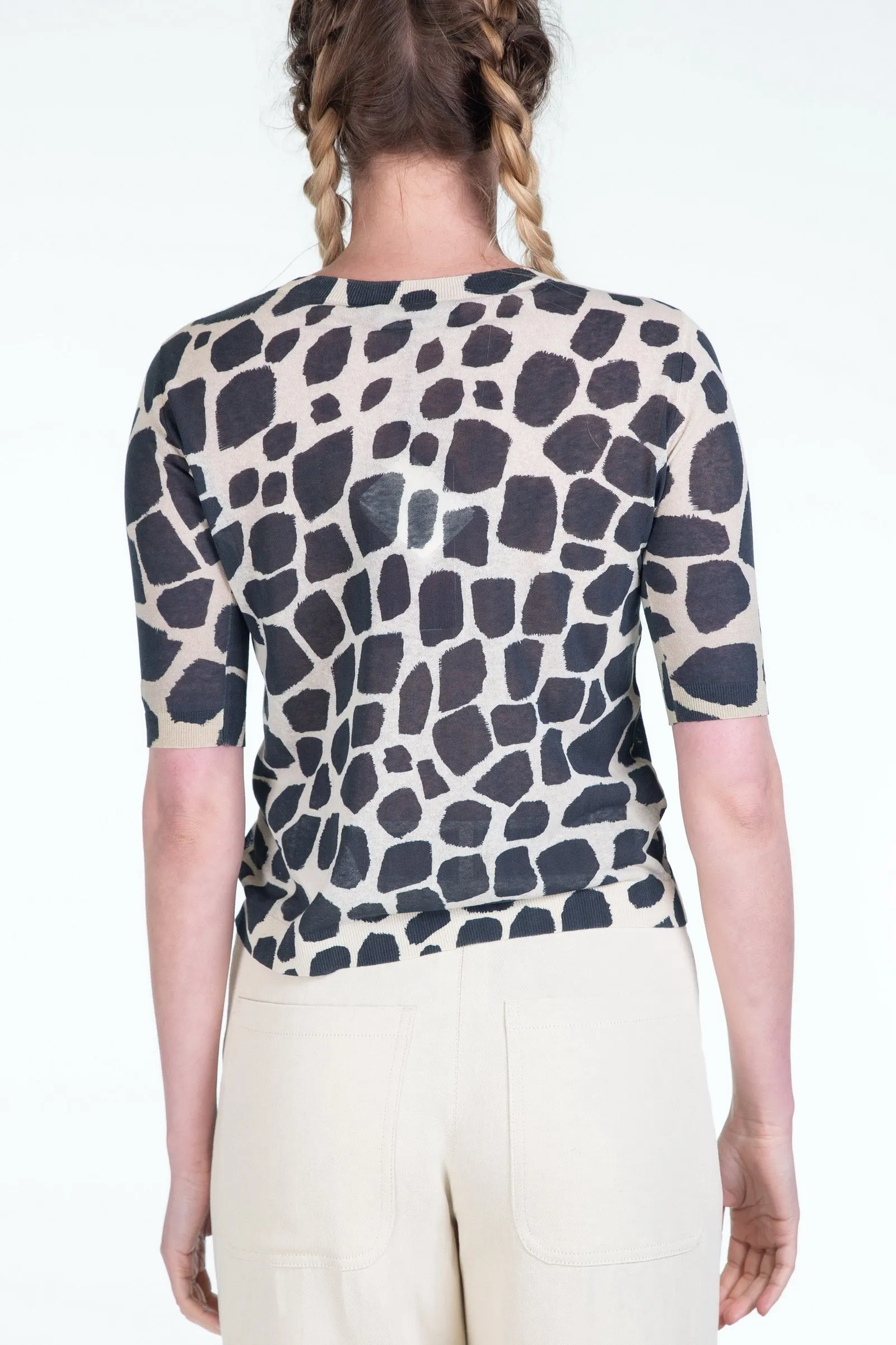 MAX MARA STUDIO maglia in organza animalier TINA