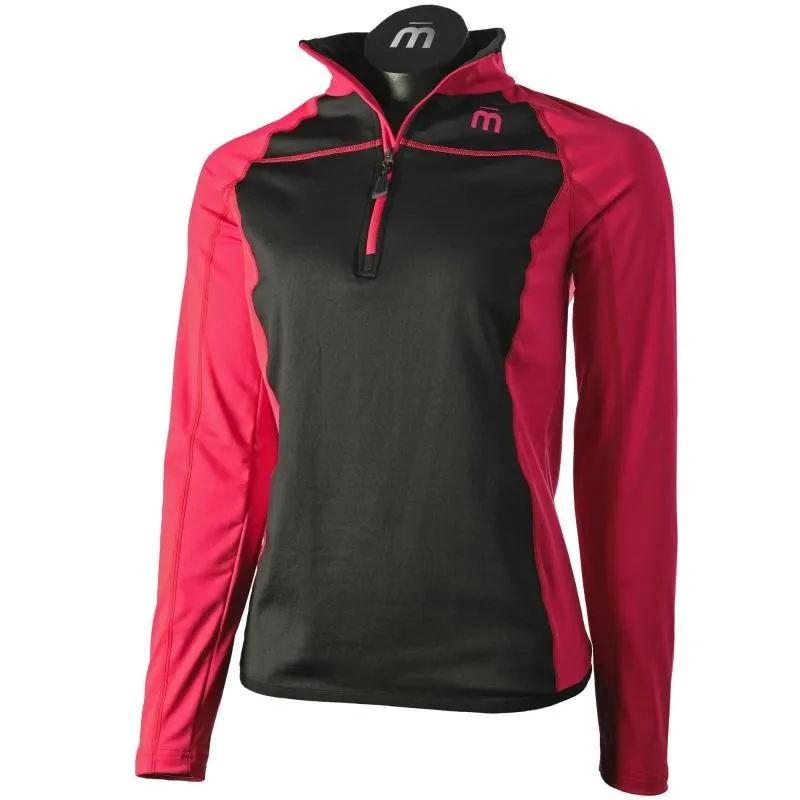 MICO MAGLIA MEZZO COLLO ZIP WOMAN - X-PERFORMANCE RUN NERO/ FRESIA