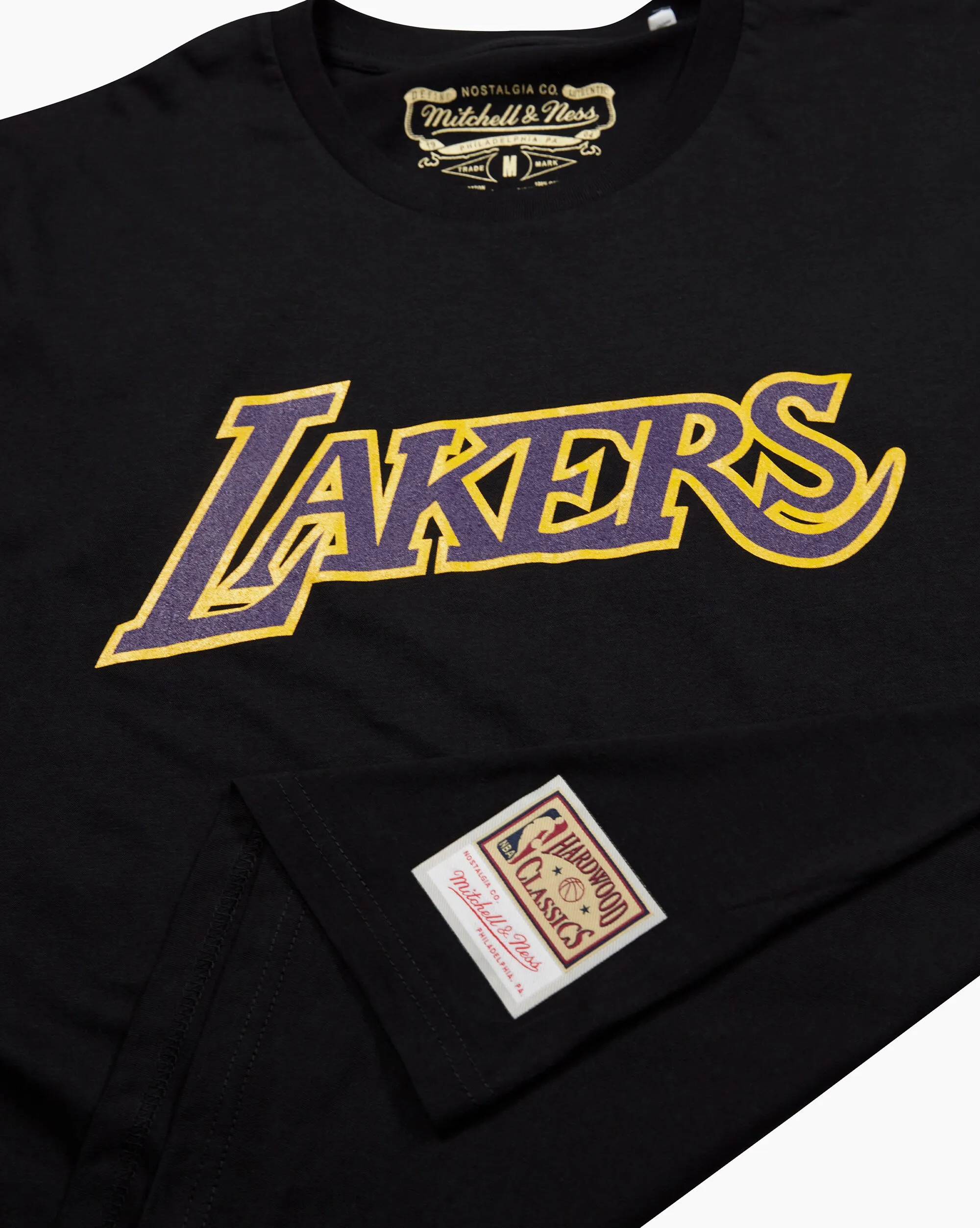 Mitchell&Ness T-Shirt Losa Angeles Lakers NBA Team Logo Nero Uomo