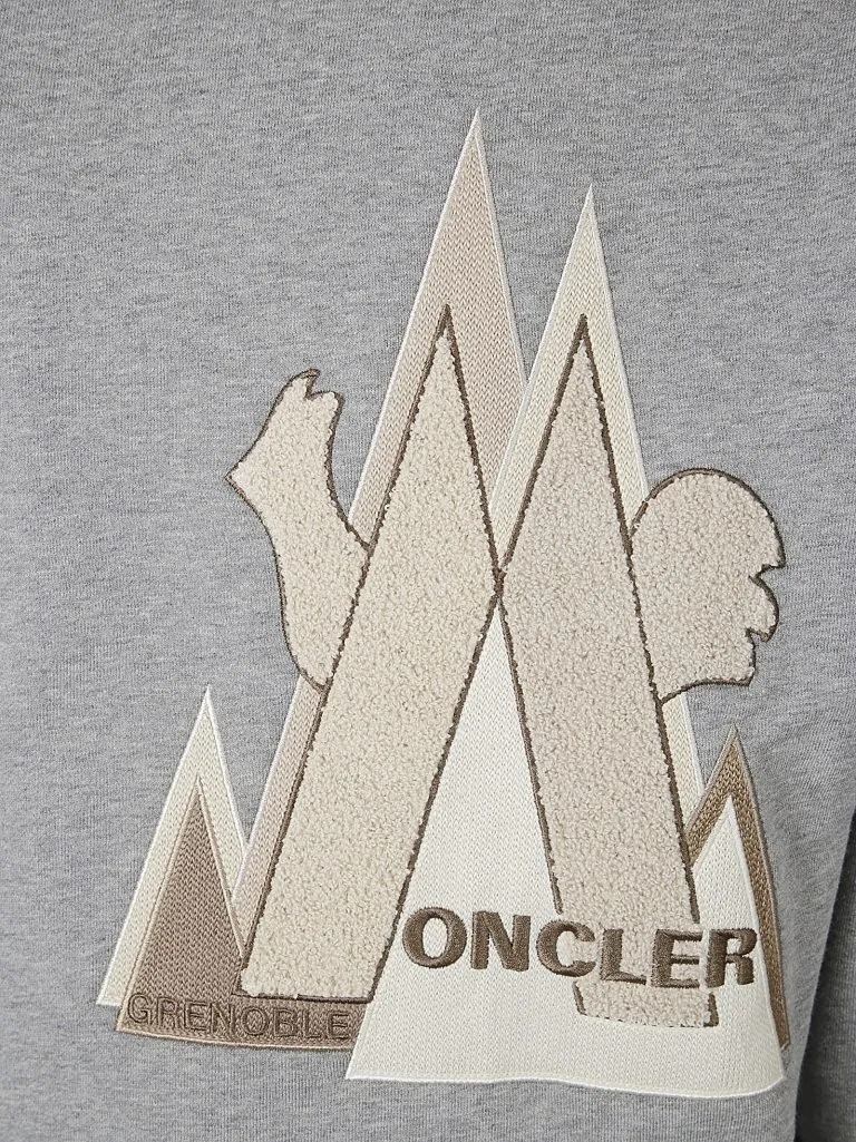 MONCLER GRENOBLEHOODIE SWEATER Grey