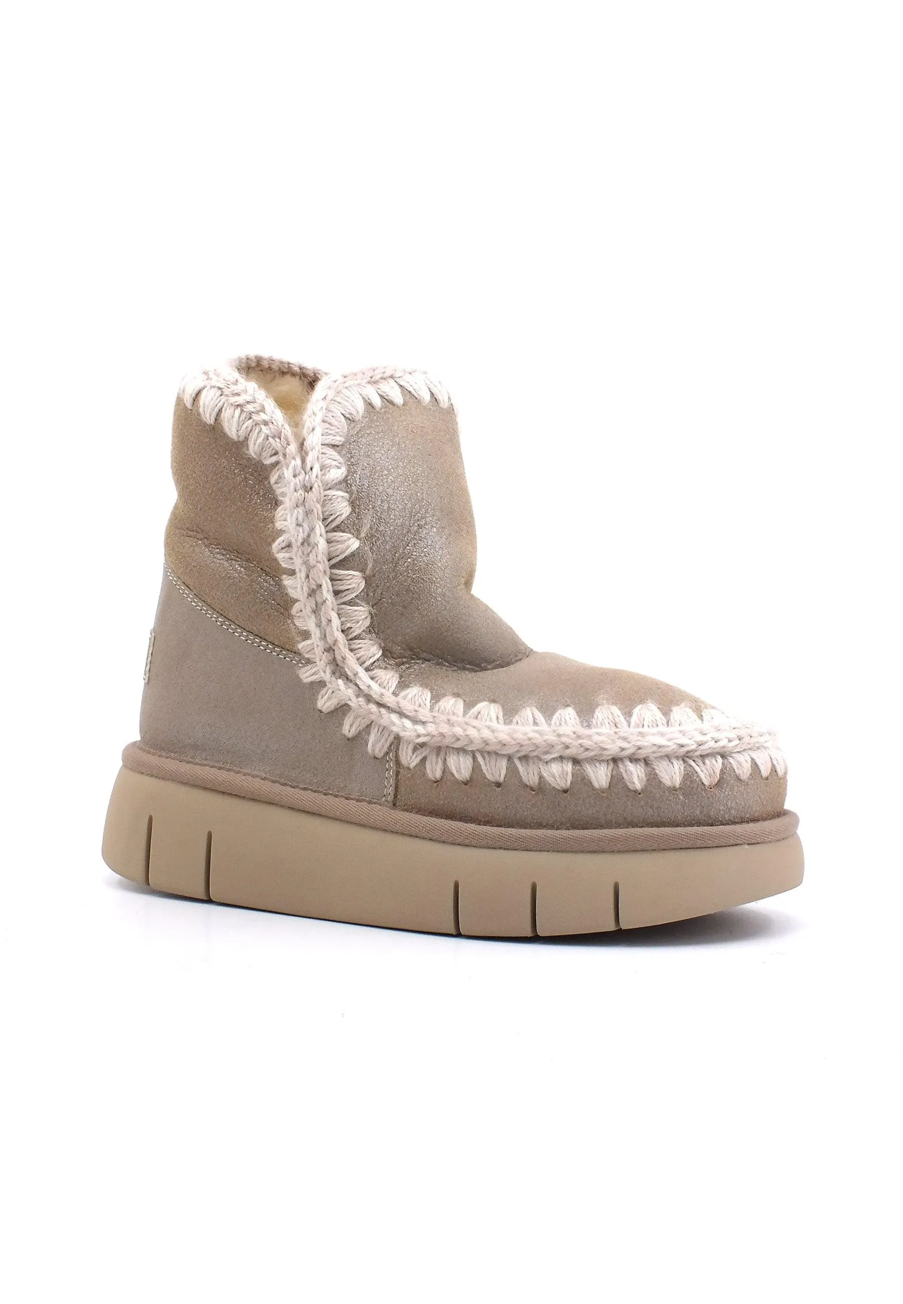 MOU Eskimo 18 Bounce Stivaletto Pelo Donna Stone Metal MU.FW531002B