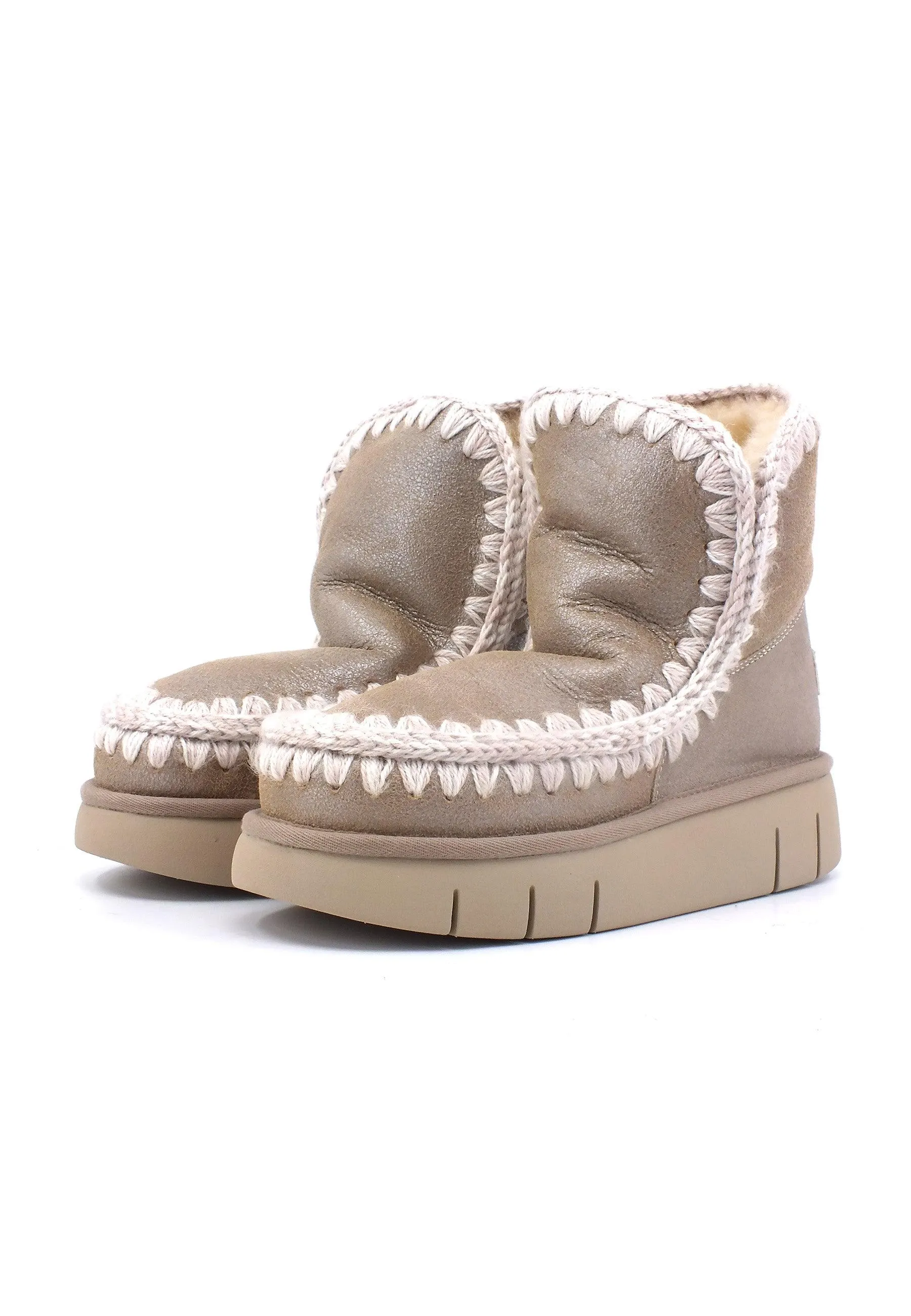 MOU Eskimo 18 Bounce Stivaletto Pelo Donna Stone Metal MU.FW531002B