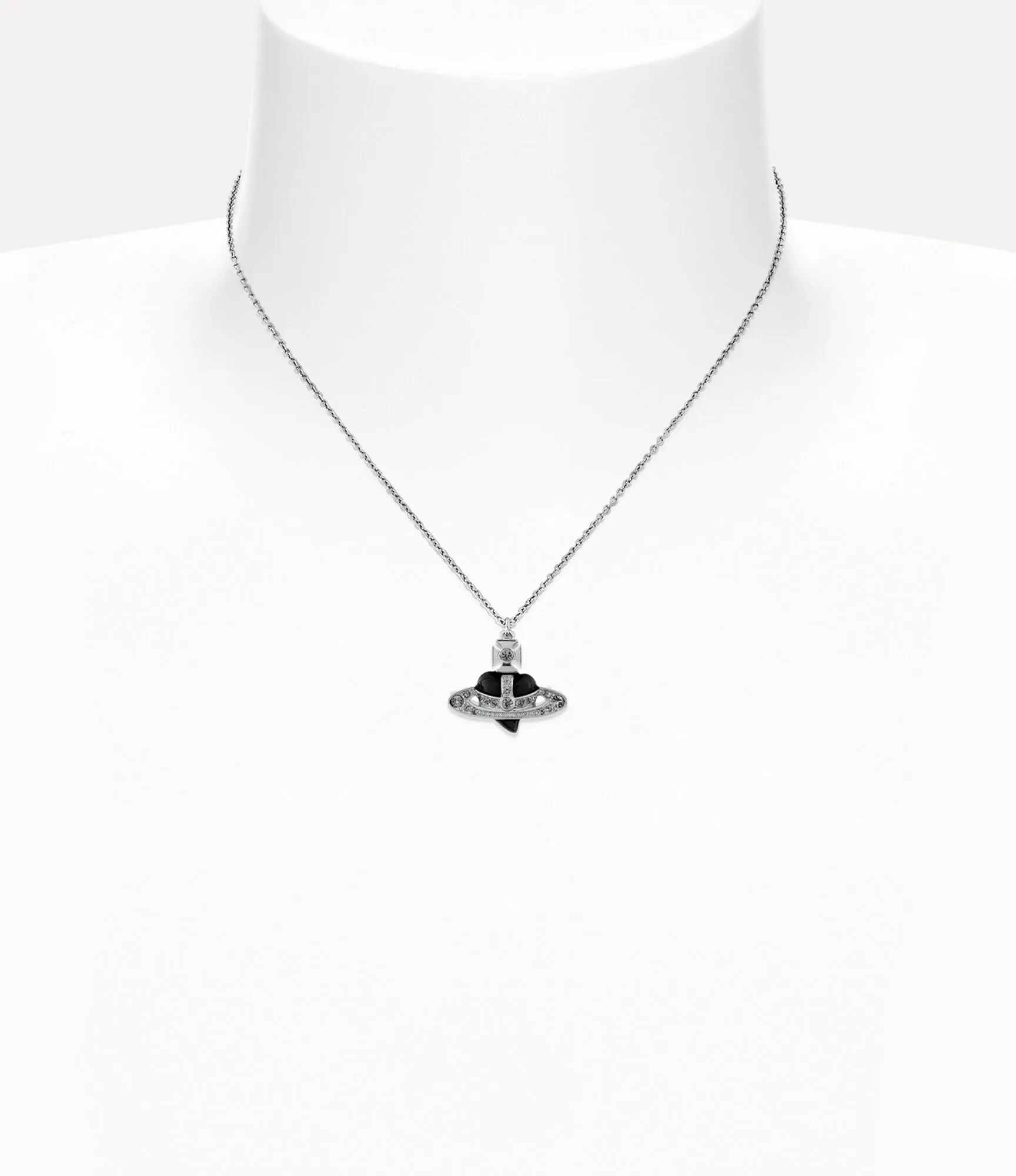 New Diamante Heart Pendant Necklace  