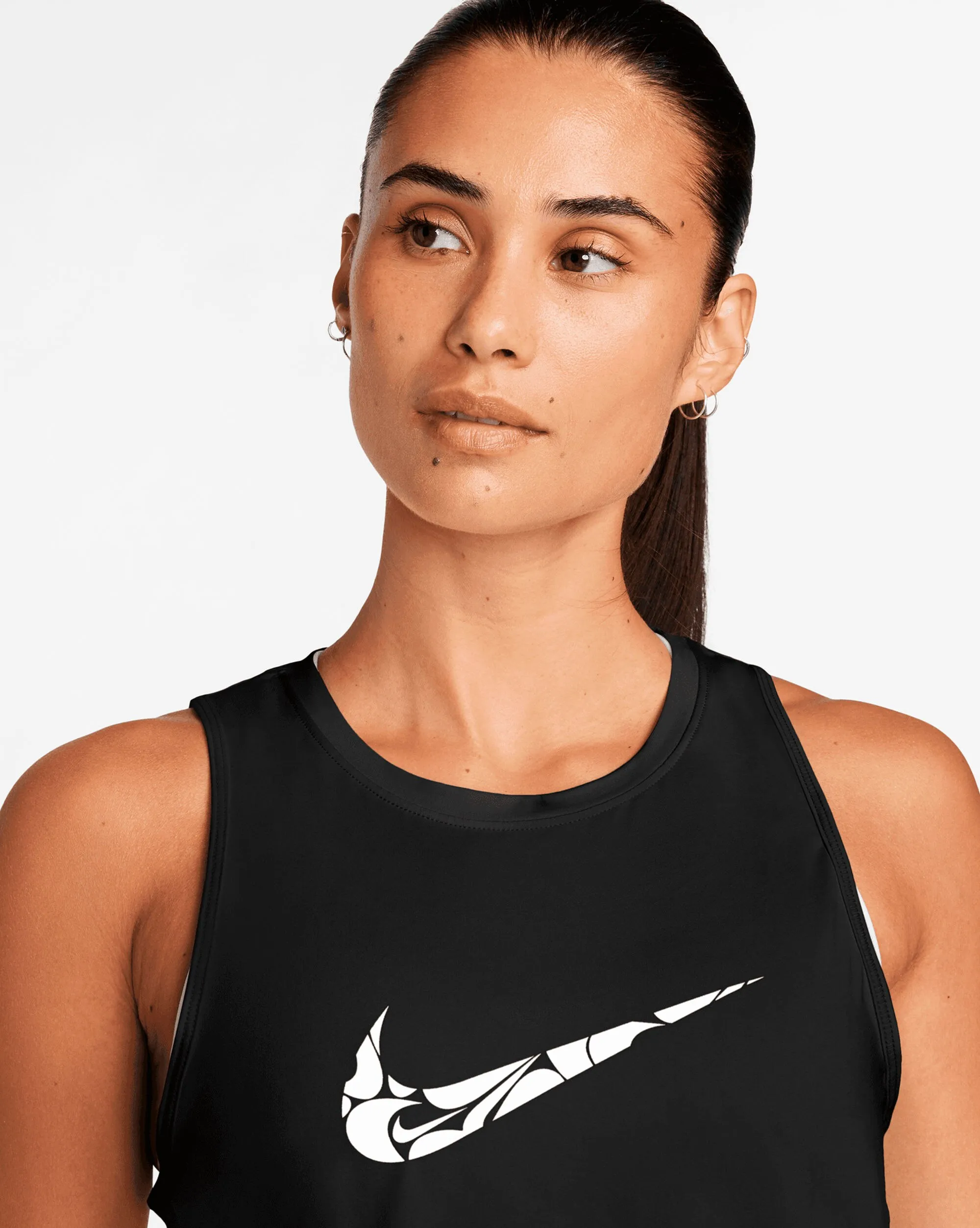Nike One Swoosh Canotta da Running Dri-FIT  Nero Donna