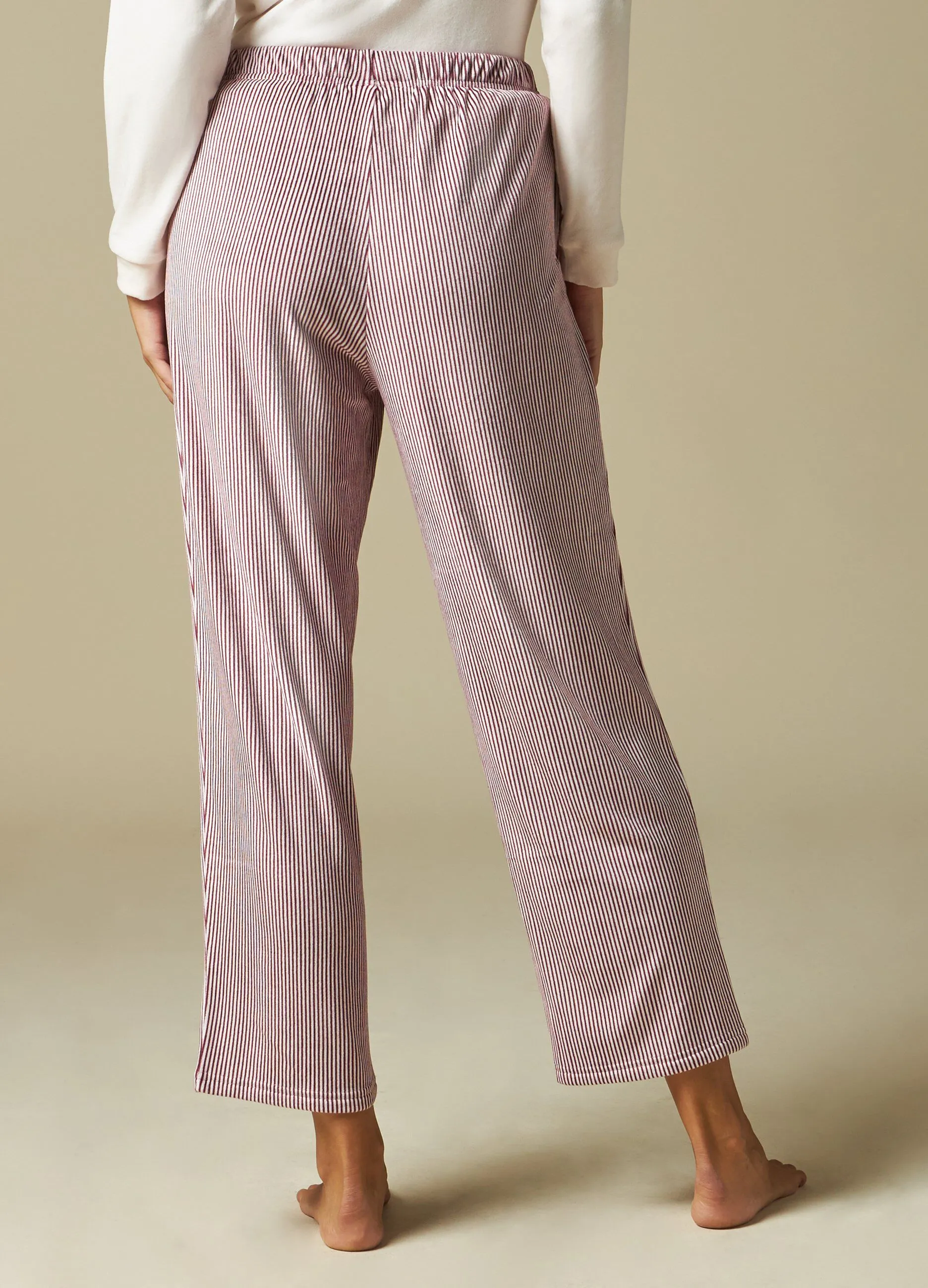 NYMOS  Pantaloni lunghi pigiama in coral fleece donna