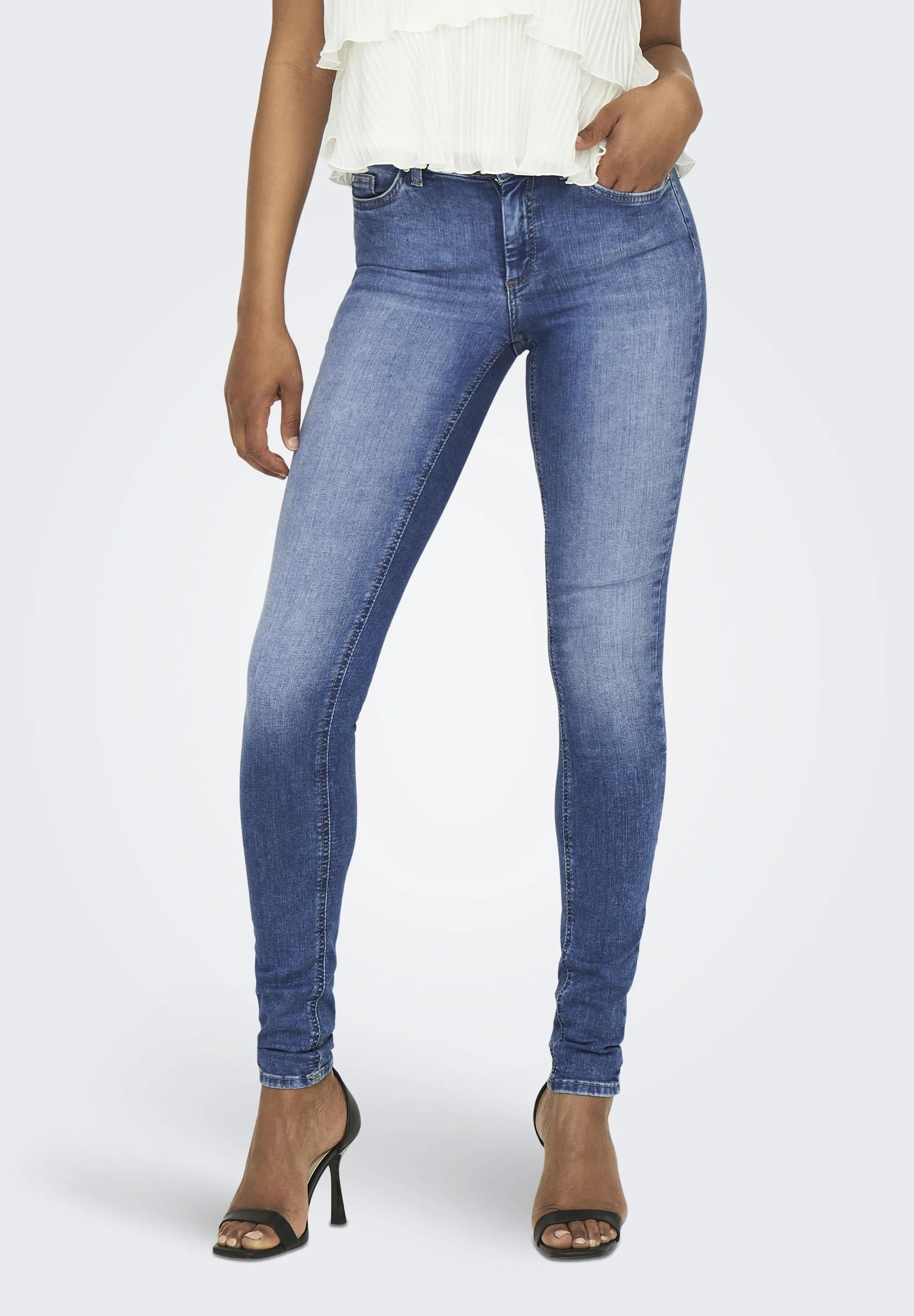 ONLBLUSH LIFE MID SKINNY   - Jeans Skinny Fit