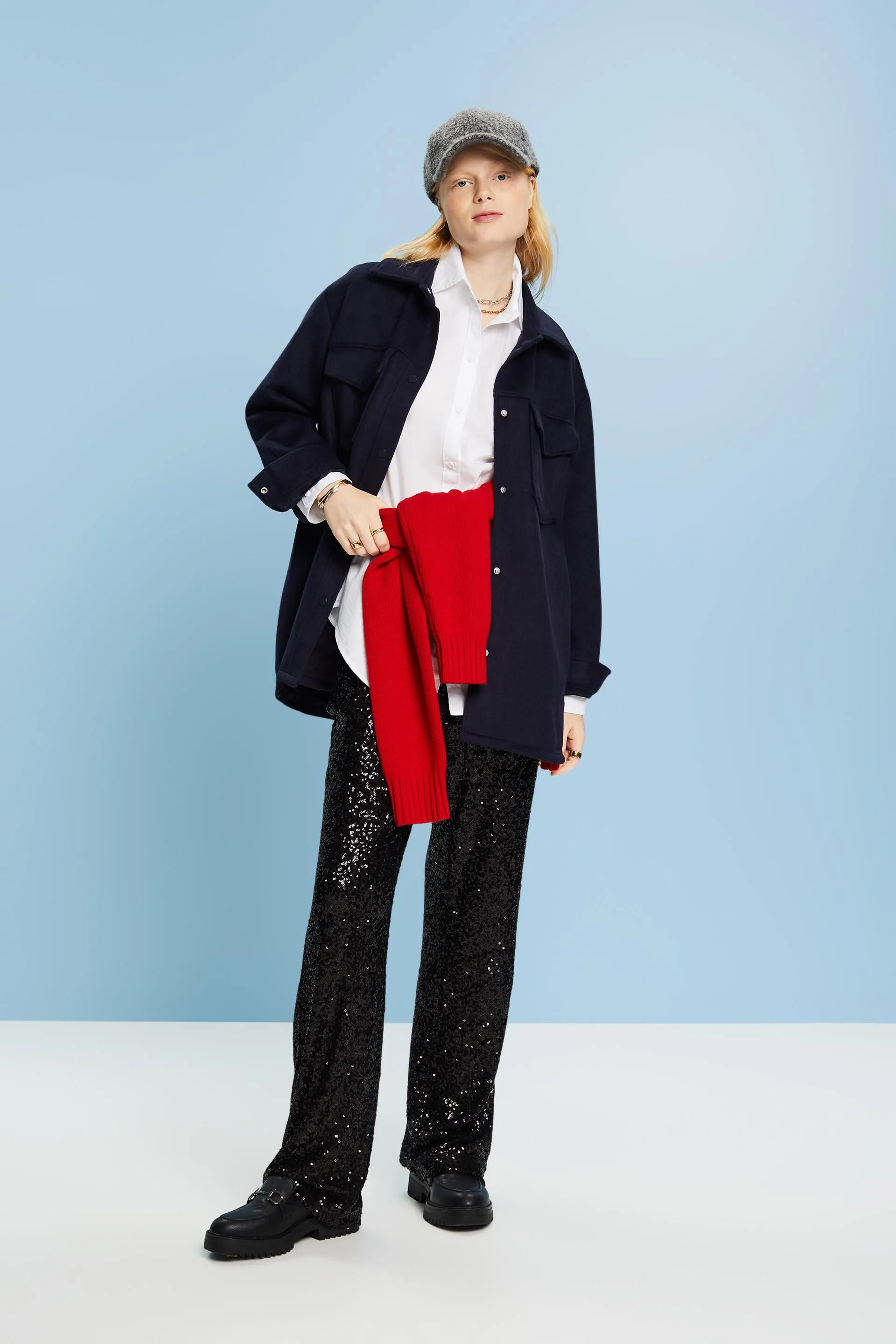 Overshirt in misto lana