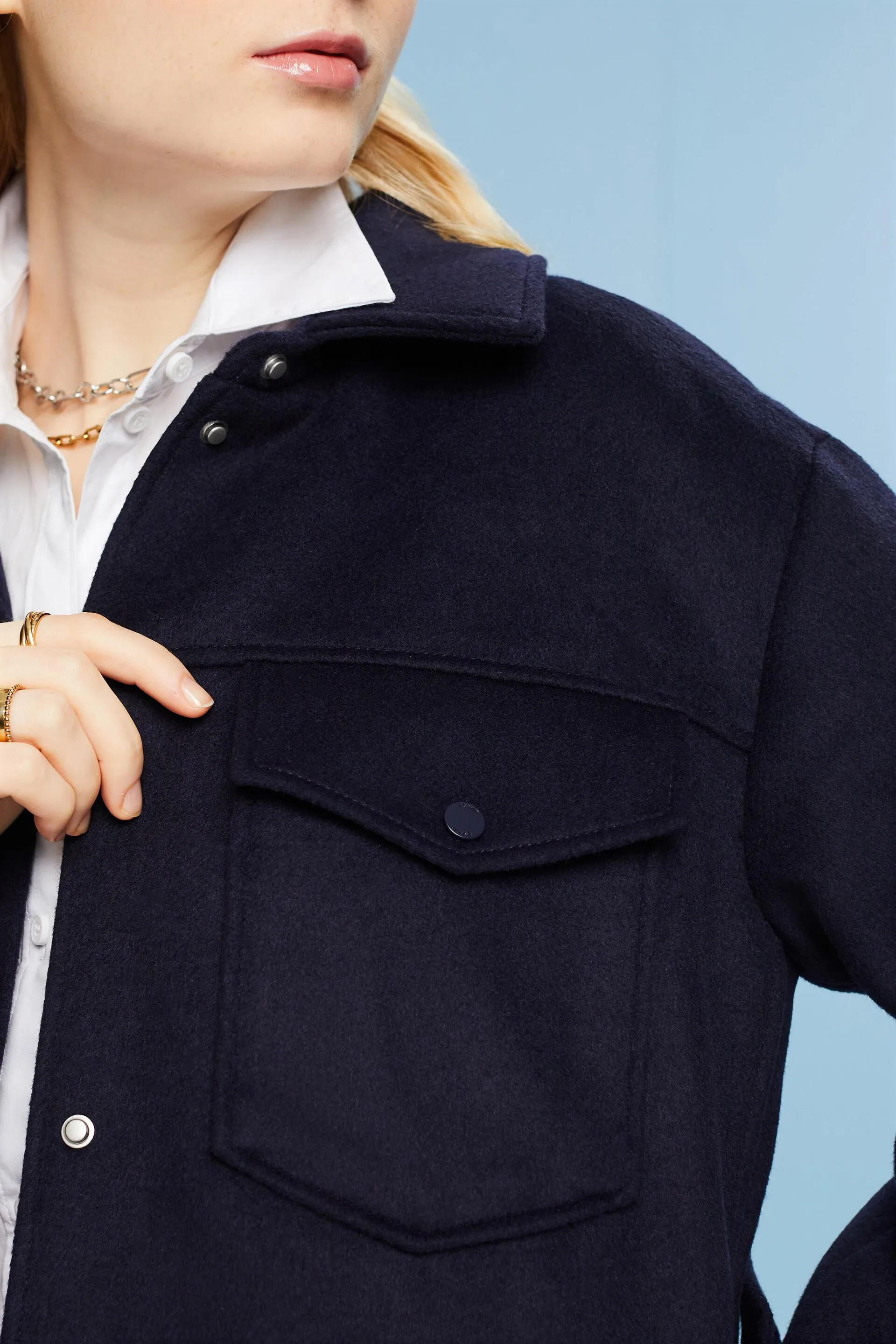 Overshirt in misto lana