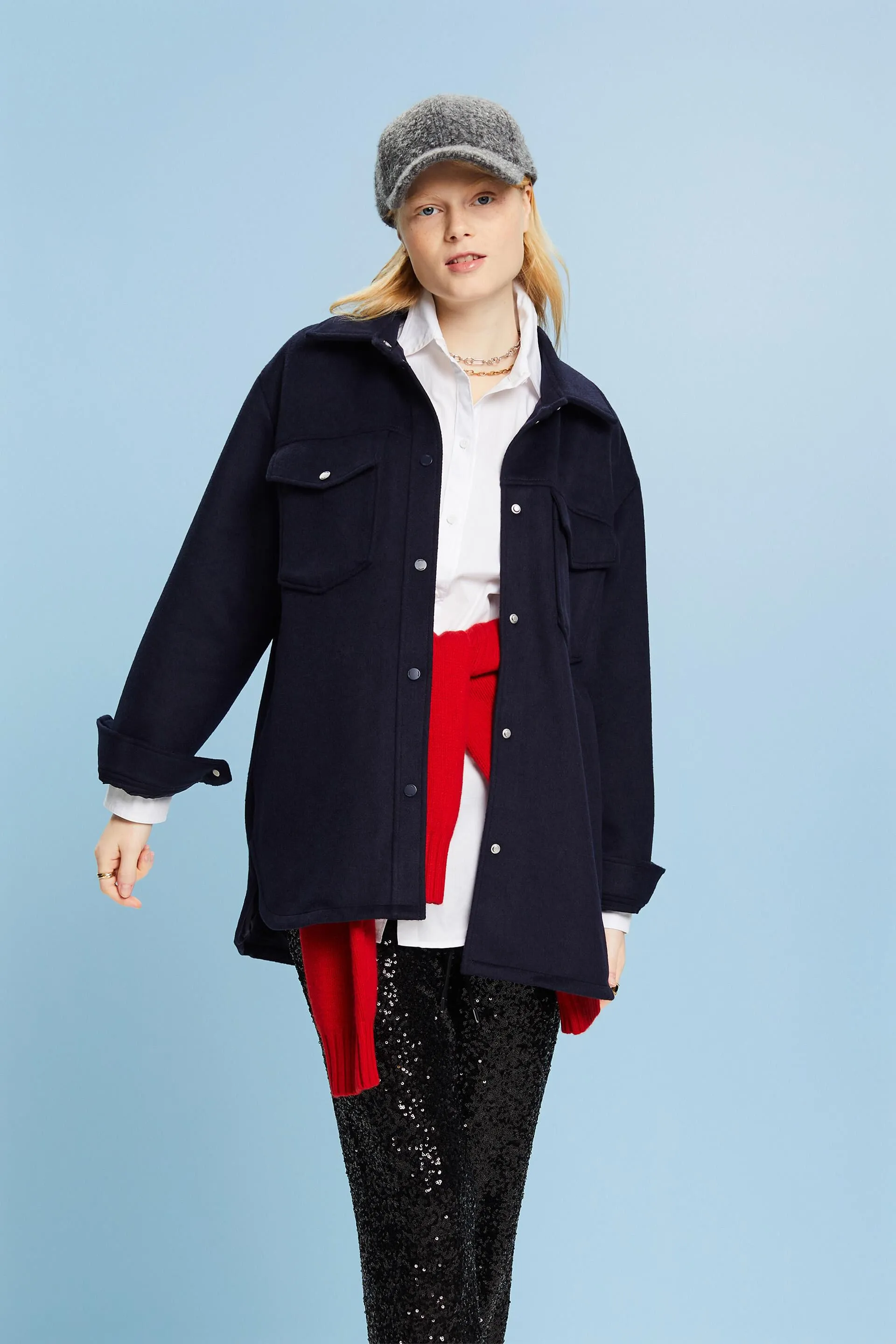 Overshirt in misto lana